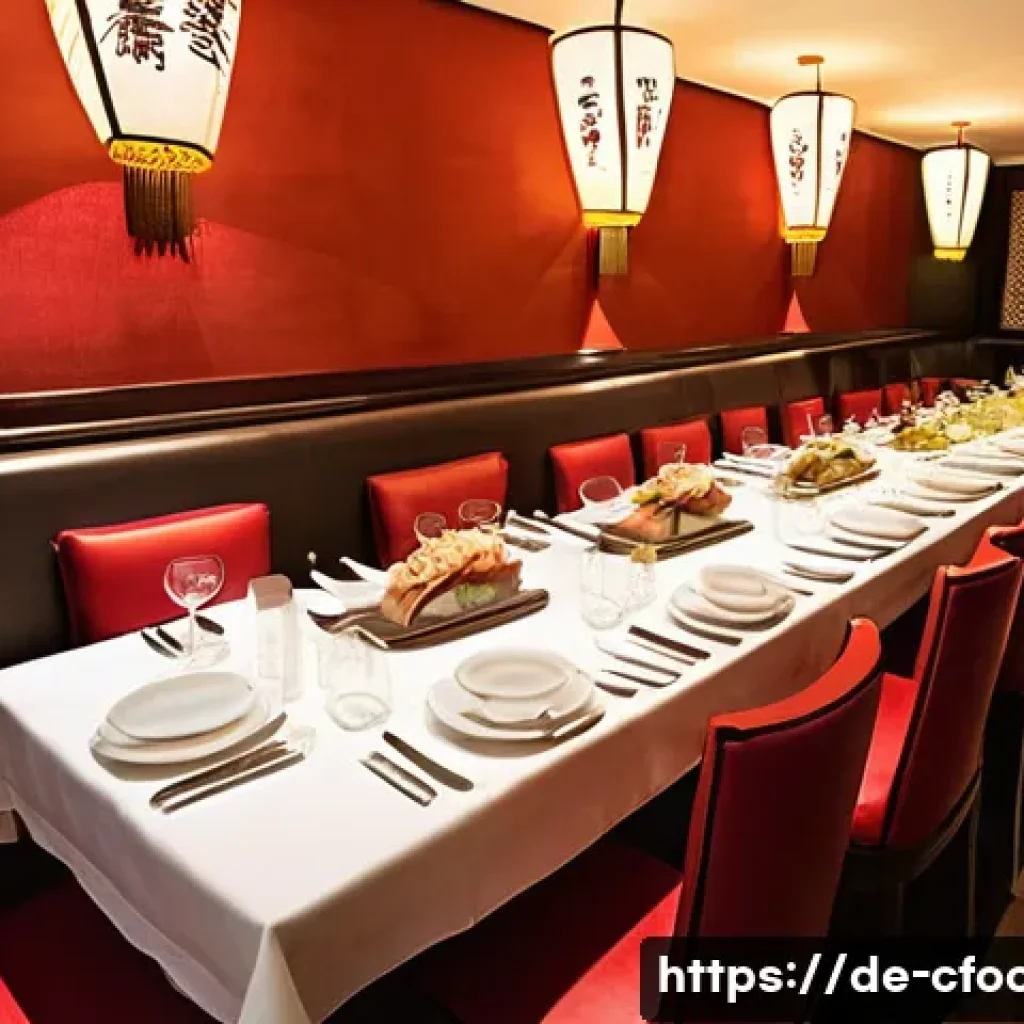 중식조리 자격증 취업 활용 사례 - **Prompt:** "A bustling, upscale Chinese restaurant in a vibrant German city like Berlin or Munich. ...