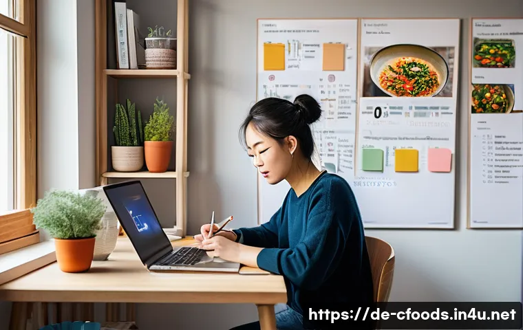 중식조리 자격증 시험 준비 스케줄 - A focused young adult student studying Chinese culinary theory at a cozy desk in a modern German apa...