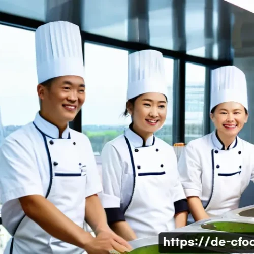 Home 32 중식조리 자격증 관련 국비지원 과정 - A modern cooking classroom in Germany with diverse adult students attending a Chinese culinary cours...